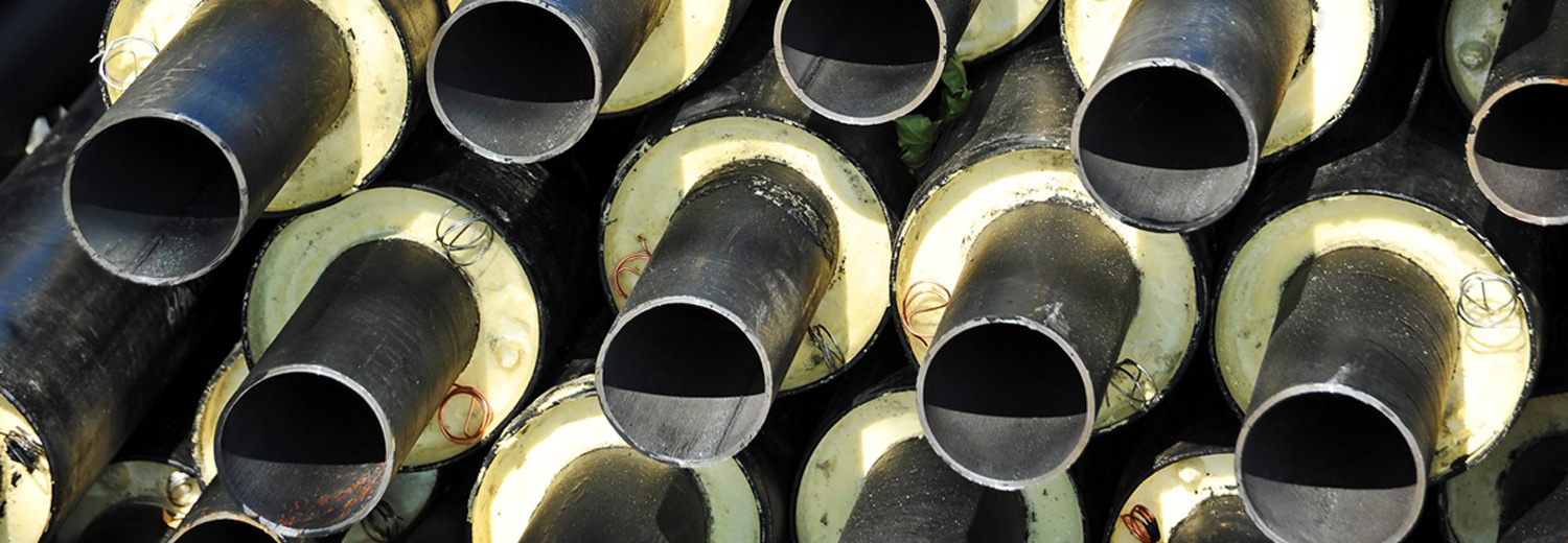 Pre-insulated pipelines for district heating